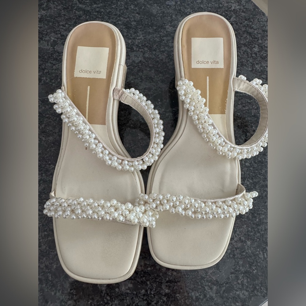 Dolce vita pearl heels-worn once for wedding rehearsal dinner